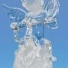 Roman 6.5" Pre-Lit Clear LED Religious Cherubs With Harp Christmas Tabletop Figurine