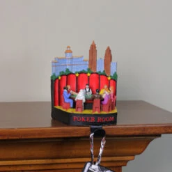 7.25" Red And Blue Casino Gambling Poker Room Christmas Stocking Holder -Christmas Decoration Store sterling 147016 3 04136.1588357671