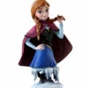 Enesco 7" Blue And Burgundy Red Frozen Anna Christmas Tabletop Figurine