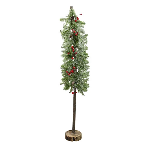 Northlight 34" Green And Red Glittered Artificial Alpine Christmas Tree Tabletop Decor 1 Northlight 34" Green And Red Glittered Artificial Alpine Christmas Tree Tabletop Decor