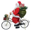 Northlight 42" Traditional Santa Claus Riding A Bicycle Commercial Christmas Decoration