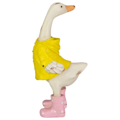 9.75" Standing Spring Duck With Yellow Raincoat And Pink Rain Boots Figurine - 34257029 1 9.75" Standing Spring Duck With Yellow Raincoat And Pink Rain Boots Figurine - 34257029