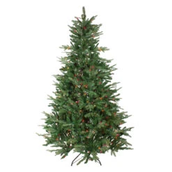 7' Pre-Lit Full Grantwood Pine Artificial Christmas Tree - Multi Lights - 30882211
