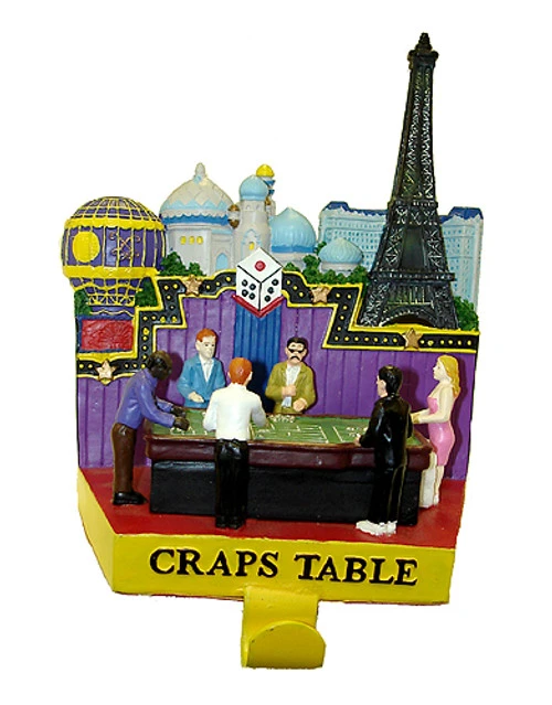7.25" Casino Gambling Craps Table Christmas Stocking Holder 2 7.25" Casino Gambling Craps Table Christmas Stocking Holder - Image 2