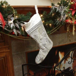 17" Gray And White Quilted Embellished Christmas Stocking 5 17" Gray And White Quilted Embellished Christmas Stocking -Christmas Decoration Store xr1msd4fys5ncanvsmgu7sg73uepgbjs201 24388.1599267889