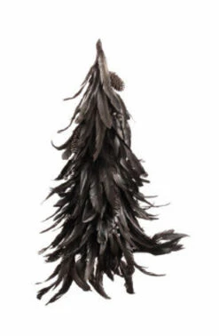 21" Brown Feather Cone Artificial Christmas Tree Tabletop Decor