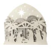19" Brown And White Battery Operated LED Nativity Christmas Decor