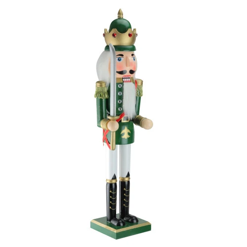 Northlight 24" Green And Gold Christmas Nutcracker King With Sword 4 Northlight 24" Green And Gold Christmas Nutcracker King With Sword - Image 4