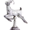 Melrose 17" Silver Snow Covered Prancing Reindeer Christmas Tabletop Decoration